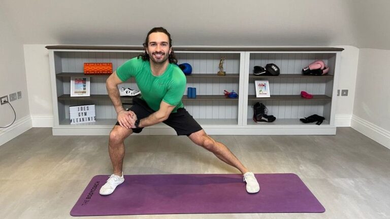 Joe Wicks aka The Body Coach is seen during filming of his live PE With Joe on January 11, 2021