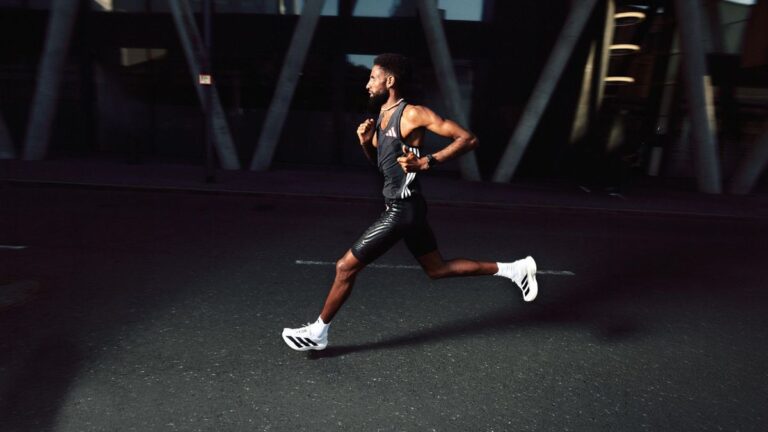 Male runner wearing Adidas Pro Evo 1