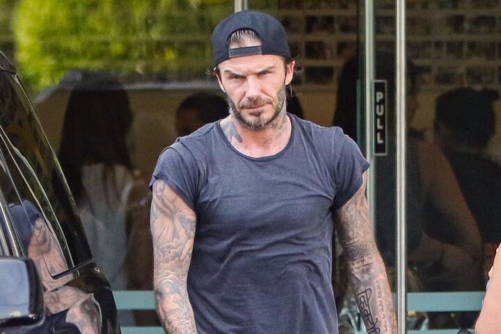 David Beckham is seen on April 11, 2017 in Los Angeles, California